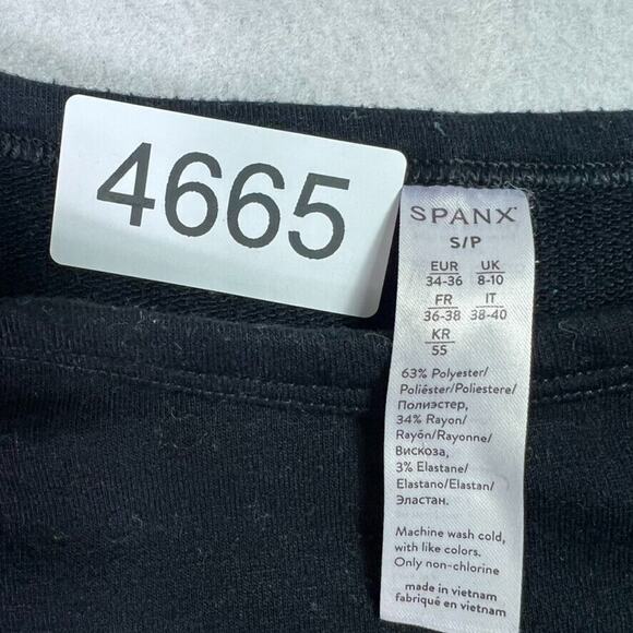 Spanx Sweatshirt Womens Small Black Dolman Pullover Athleisure Boxy Top - Picture 5 of 7
